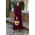 Clara Keten Takım Bordo