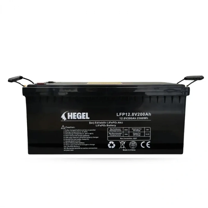 Hegel 200Ah 25.6V LiFePO4 Lityum Akü + Bluetooth