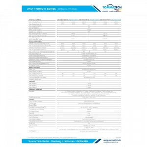 TommaTech Uno N Serisi 8kW LV Hibrit İnverter