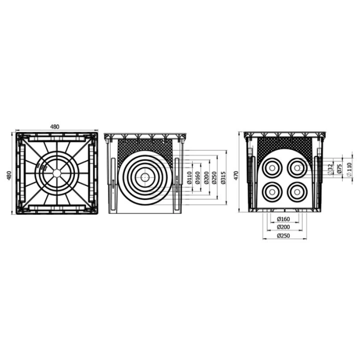 48X48 KIRILMAZ KAPAKLI PLASTİK RÖGAR (MENHOL) KUTUSU)