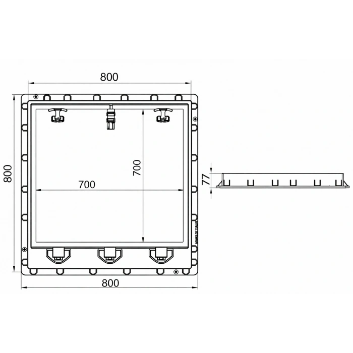 Ø 800 KORUGE BORU UYUMLU DÜZ RÖGAR KAPAĞI VE ÇERÇEVE