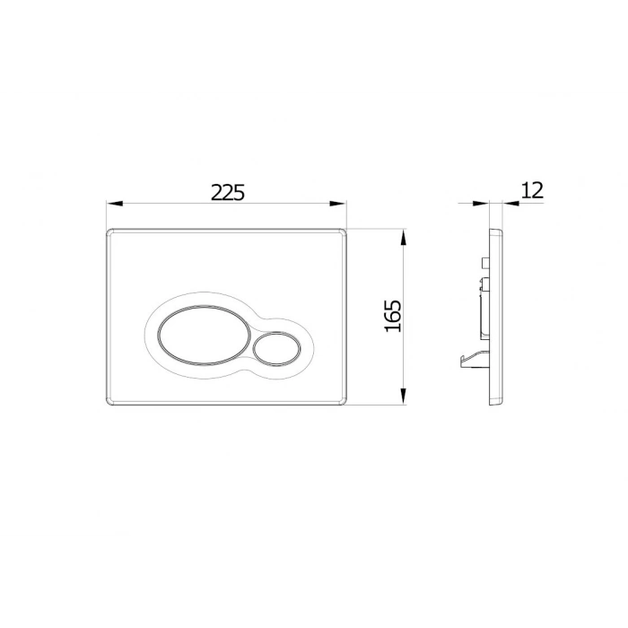 VİSAM ASPENDOS MAT KROM KUMANDA PANELİ