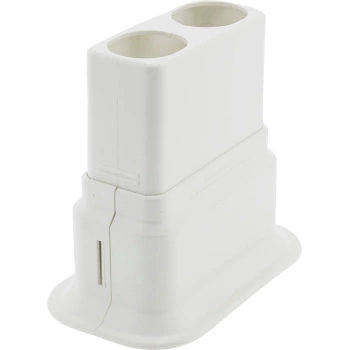 ETERPLAST Ø16 MM BORU GİZLEME GENİŞ ÇİFTLİ HAREKETLİ KİLİTLİ BEYAZ  KISA (30 ADET)