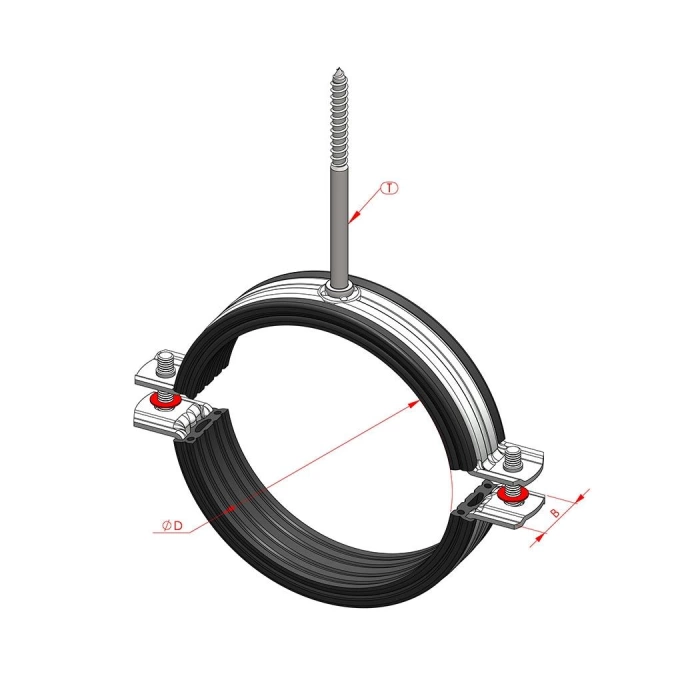 ZIMPEX 59 59-65 MM SESSİZ BORU KELEPÇESİ KISA TRİFONLU YATAY (15 ADET)