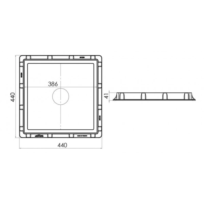 40X40 PLASTİK RÖGAR MENHOL KAPAK ÇERÇEVESİZ