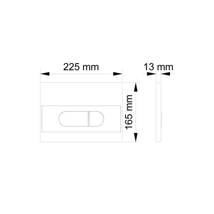 VİSAM MİLET  İKİ KADEMELİ PARLAK KROM PANEL