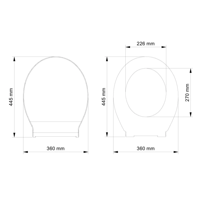 VİSAM BEGONYA YAVAŞ KAPANAN İNCE DUROPLAST KAPAK METAL MENTEŞELİ