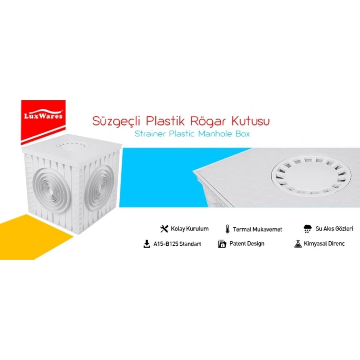 50X50 SÜZGEÇLİ PLASTİK RÖGAR MENHOL KAPAK VE ÇERÇEVE