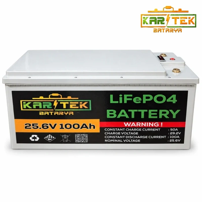 25.6V 100Ah LiFePO4 Akü