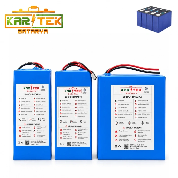 48V 100Ah Prizmatik LiFePO4 Batarya Bluetoothlu