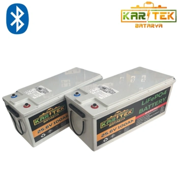 25.6 Volt 200 Ah LiFePO4 Akü Bluetoothlu