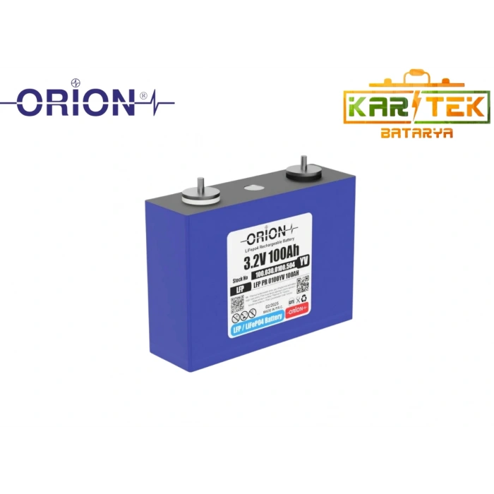 Orion 3.2V 100Ah LiFePO4 Prizmatik Hücre