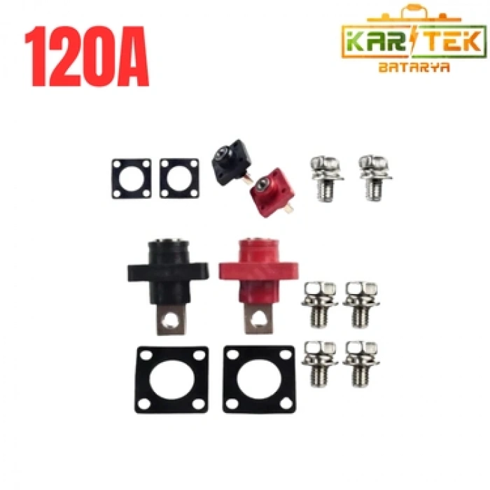 Batarya Terminali 120A (Kırmızı + Siyah)