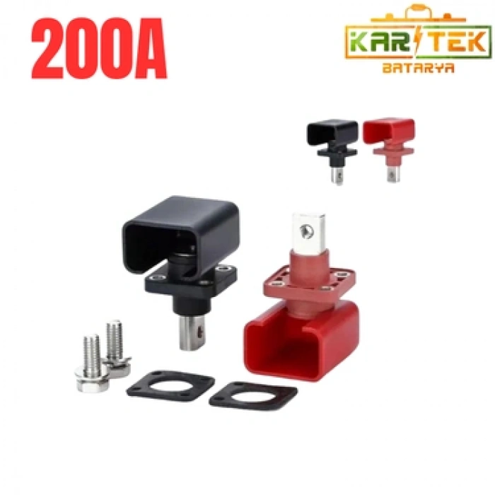 Batarya Terminali 200A (Kırmızı + Siyah)