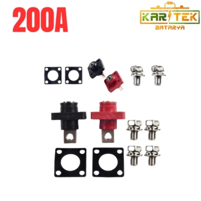 Batarya Terminali 200A (Kırmızı + Siyah)