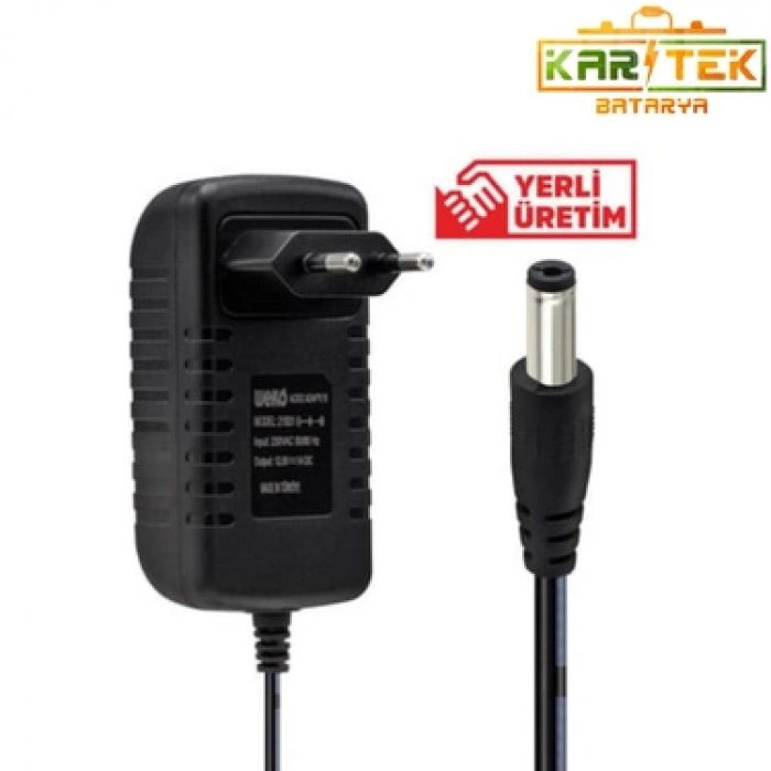 12.6 volt 1 amper kırmızı yeşil ledli adaptör