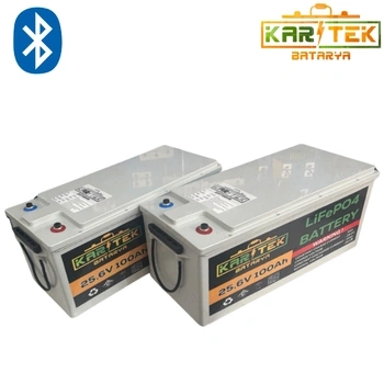 25.6 Volt 200 Ah LiFePO4 Akü Bluetoothlu