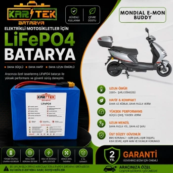 Mondial E-Mon BUDDY LiFePO4 Batarya