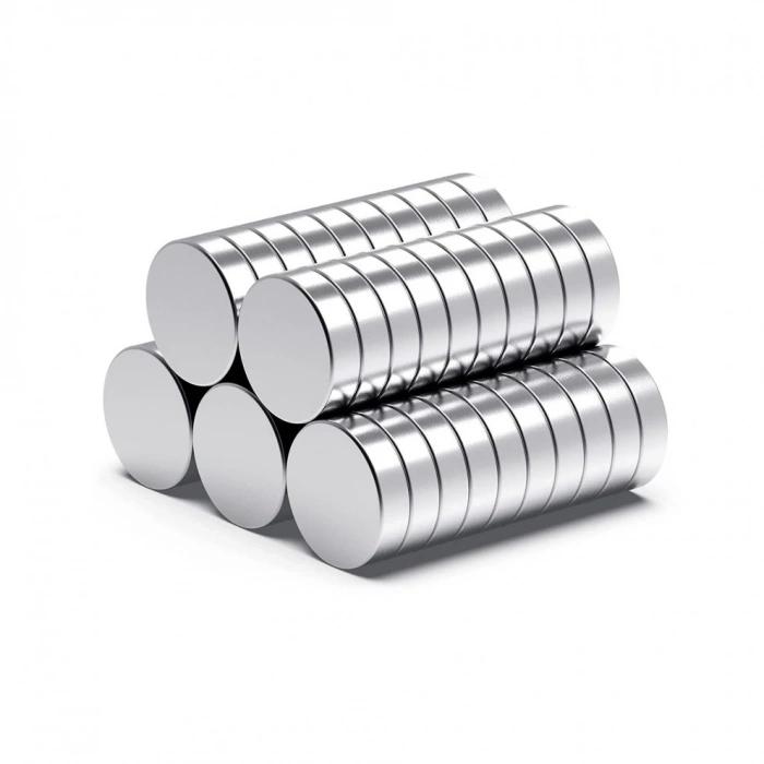 10 Adet 10x2mm Yuvarlak Neodyum Mıknatıs Güçlü Magnet Nikel Kaplamalı