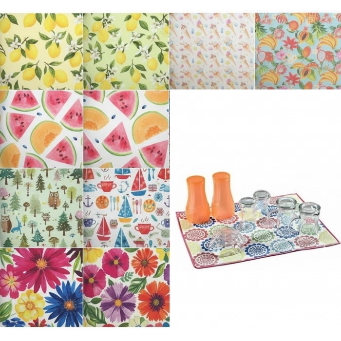 10 Adet Kurutmalık Mikrofiber Kurutma Bulaşık Tezgah Altlığı (599)