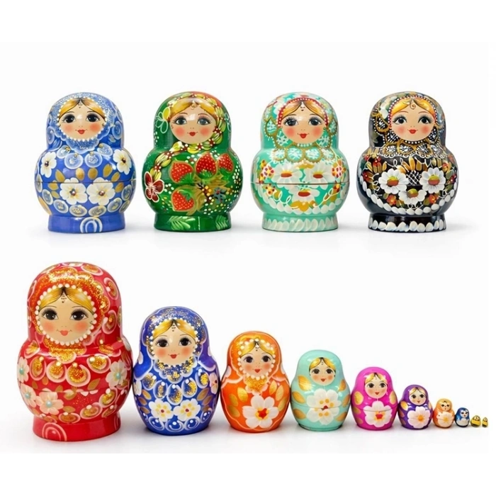 10lu Ahşap Matruşka Seti Alk5380