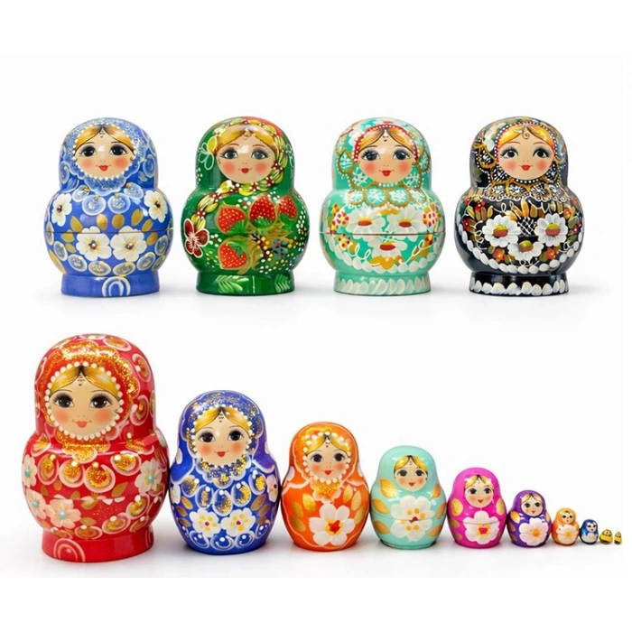 10lu Ahşap Matruşka Seti Alk5380