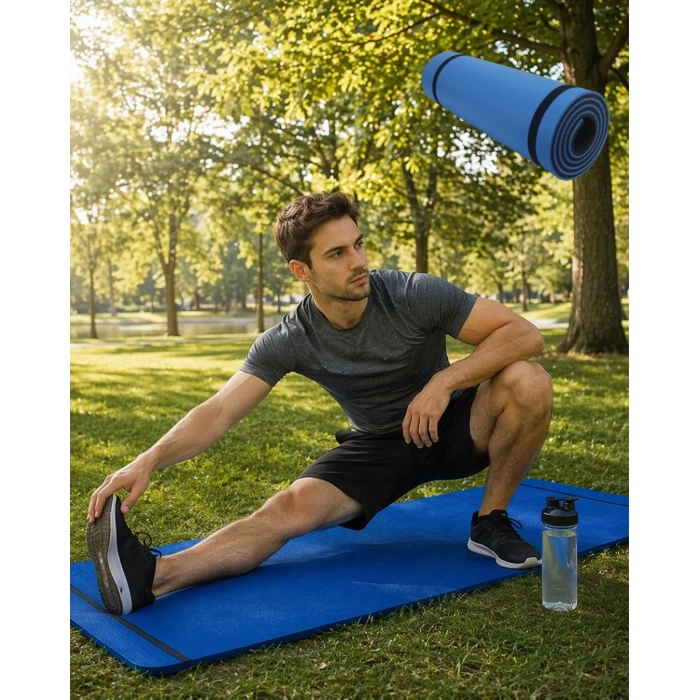 10 Mm Fitness Minderi Tırtıklı Kaymaz Yüzey Esnek Darbe Emici Eva Yapı