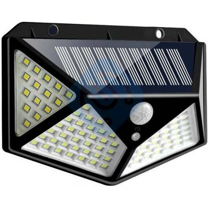 100 Led Dış Mekan Solar Aydınlatma Fotoselli Solar Lamba Hareket Sensörlü