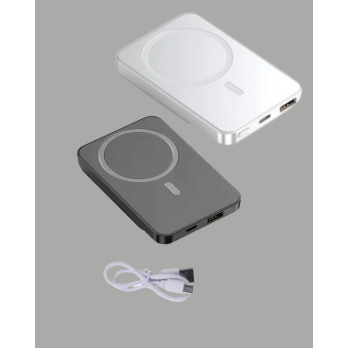 10000mah Kapasiteli Manyetik Usb-c Ve Kablosuz Powerbank W09