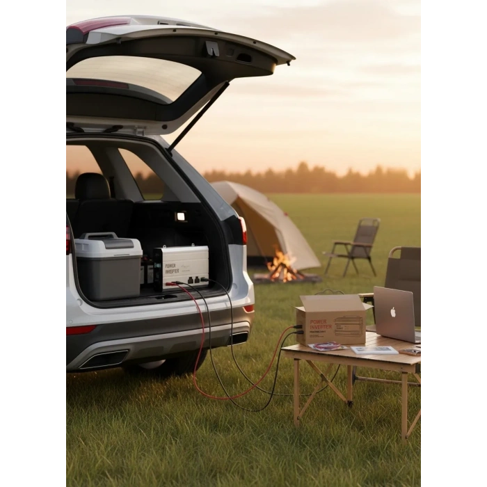 1000w Tam Sinüs İnverter 12v Ac Çevirici | Sessiz Fanlı, Usb Çıkışlı, Araç Karavan Tekne Solar Uyumlu Güç İnverteri