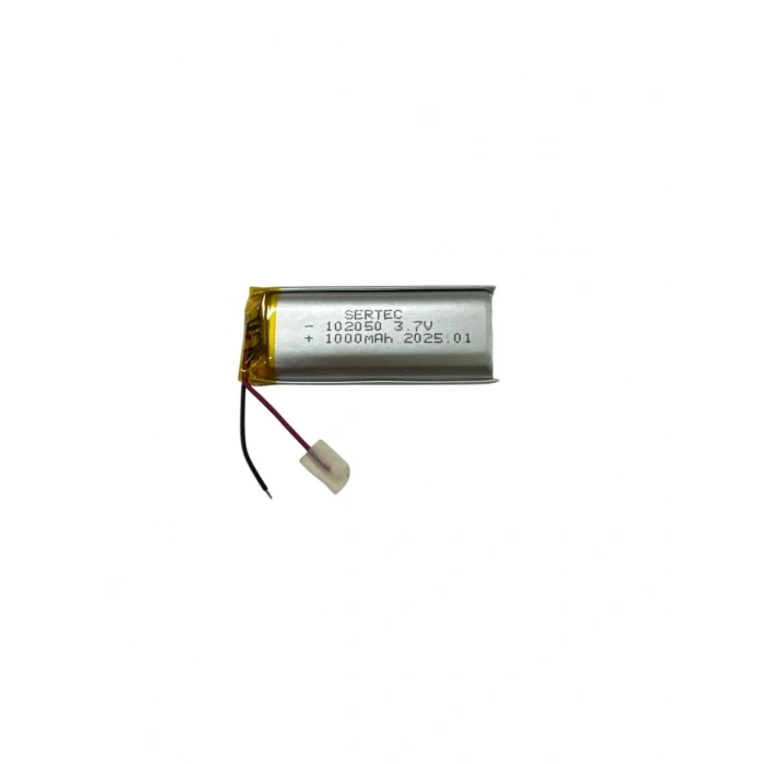 102050 3.7V 1000Mah Lipolymer Pil (Devreli/1.5A) (599)