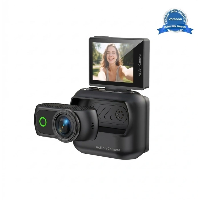 1080p Dijital Video Kamera (32gb) Kart Dijital Vlog Fotoğraf Makinesi  Türkçe  Siyah