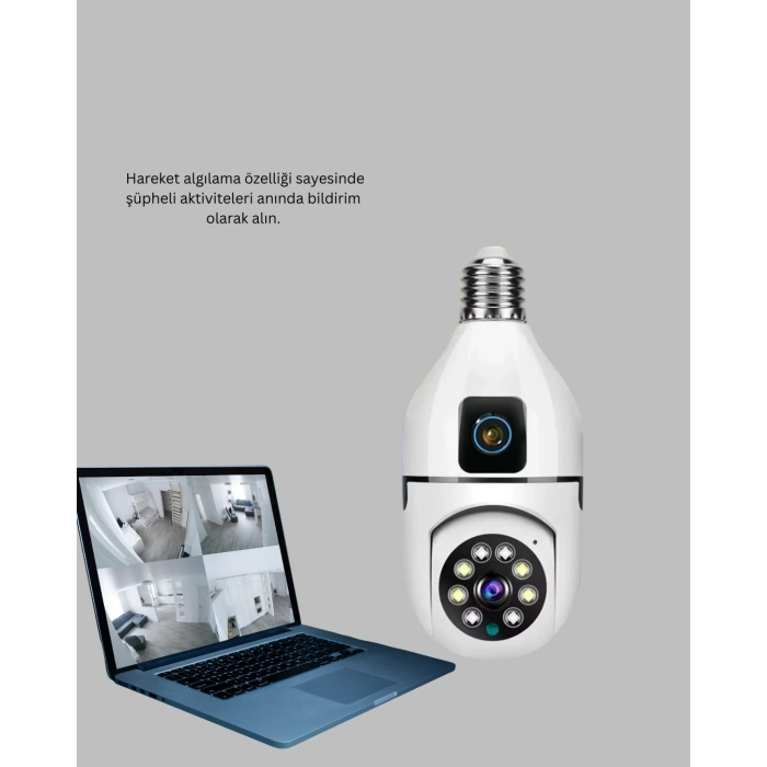 1080p Wifi Ampul Güvenlik Kamerası – Gece Görüş & Uzaktan Erişim