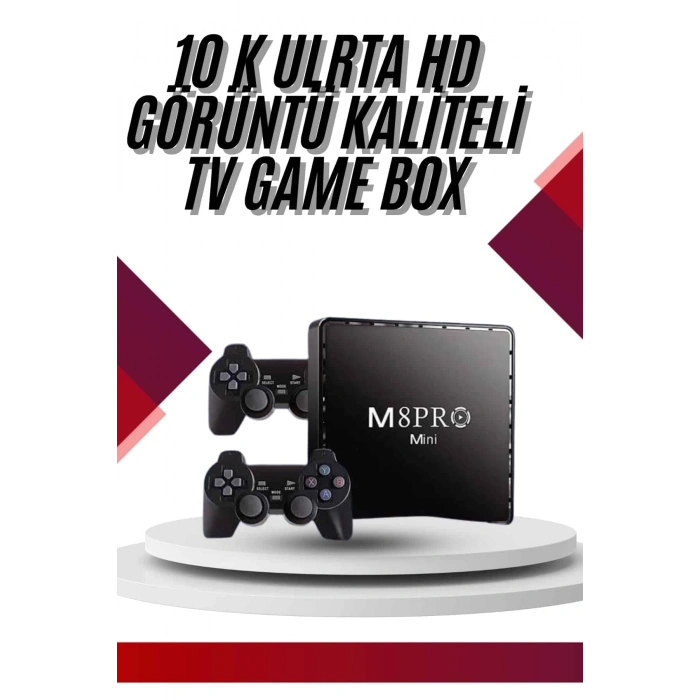 10k Ultra Hd Video Oyun Konsolu Android Tv Box 2.4g Game Stick