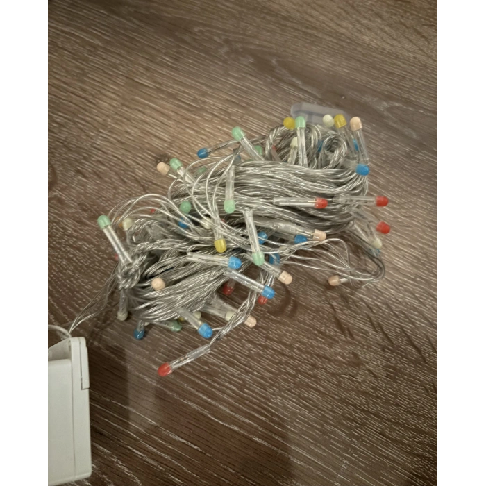 10m 100 Led Damla Uçlu Rgb Işık Şeffaf Kablo Mz-17-10