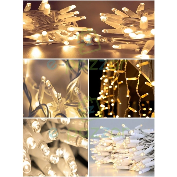 10m 100 Led Ip65 Dış Mekan Led Işık Beyaz Kablo