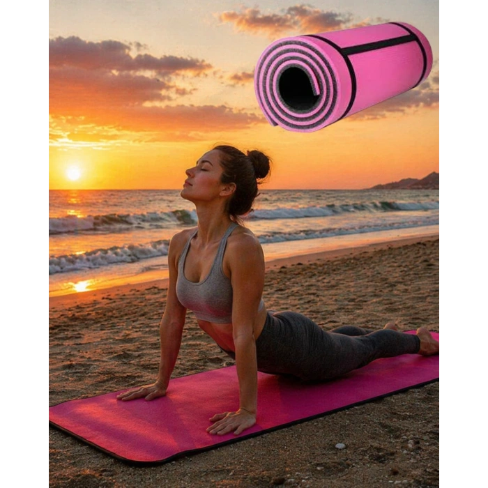 10mm Yoga Matı Pembe