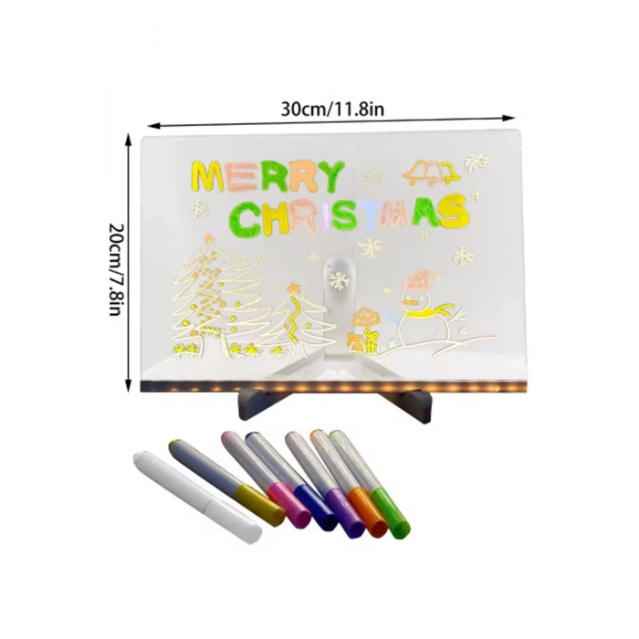 12 Inc Led Işıklı Çizim Tahtası Ayarlanabilir Stant Ve Kalemleri İle