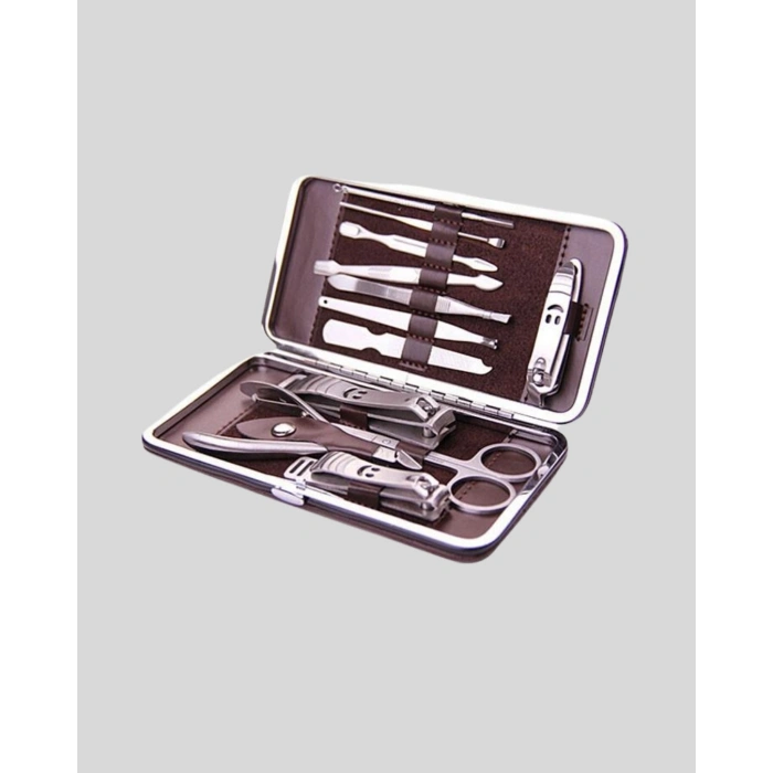 12 Parçalık Özel Deri Çantalı Kişisel Bakım Seti