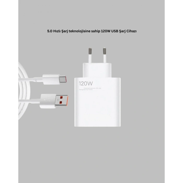 120 Watt Turbo Şarj Cihazı  Redmi Note 10 11 12 Uyumlu