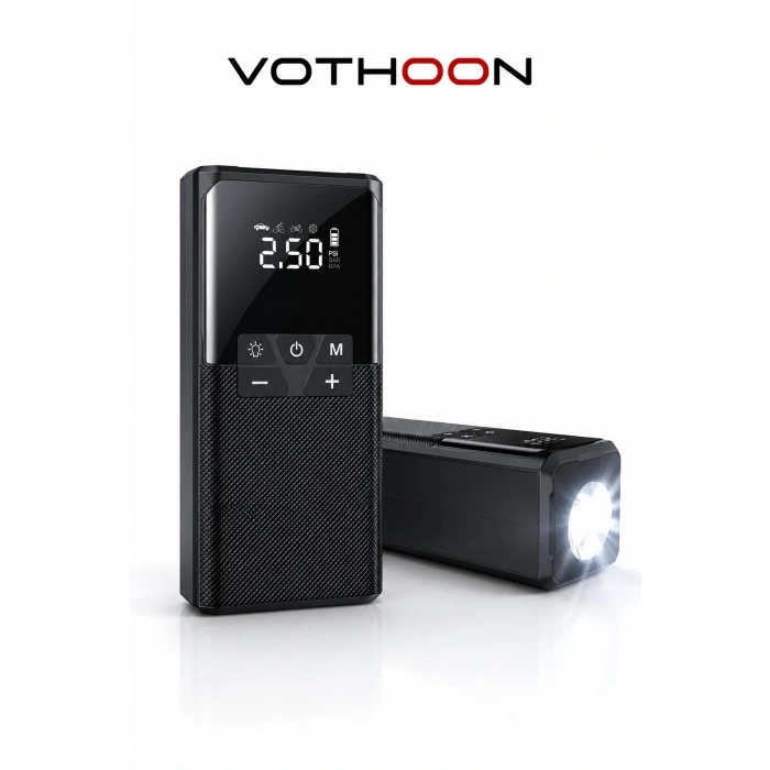 12000 Mah Akıllı Akü Takviye Ve Dijital Hava Pompası Akım Korumalı