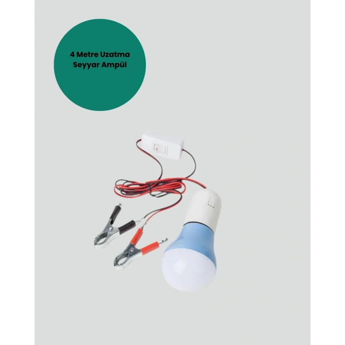 12v Led Ampul Anahtarlı Kablolu Pratik Aydınlatma