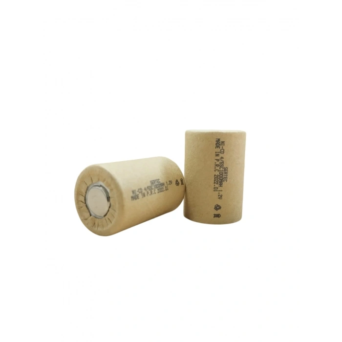 1.2V Nicd  4/5 Sc 1000 Mah Kağıt Şarjlı Pil 3C Başsız/Flat Head (599)
