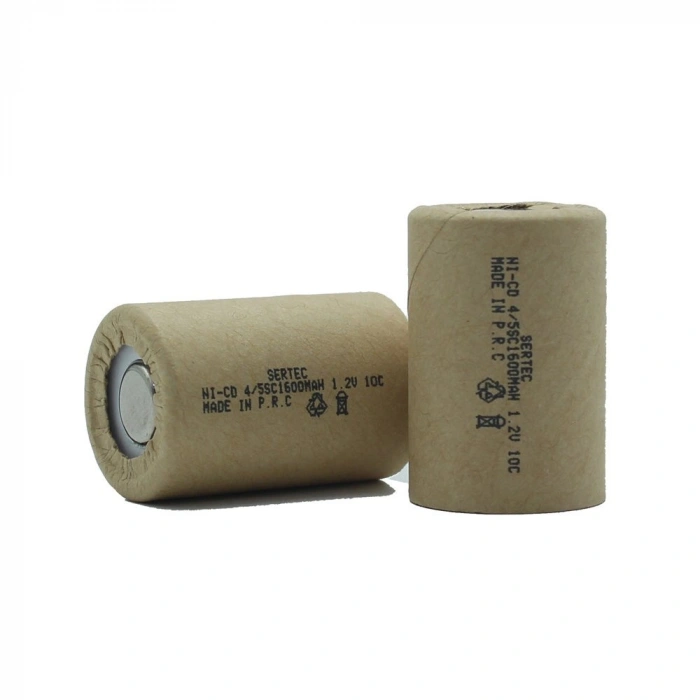 1.2V Nicd  4/5 Sc 1500 Mah Kağıt Şarjlı Pil 10C Başsız/Flat Head (599)