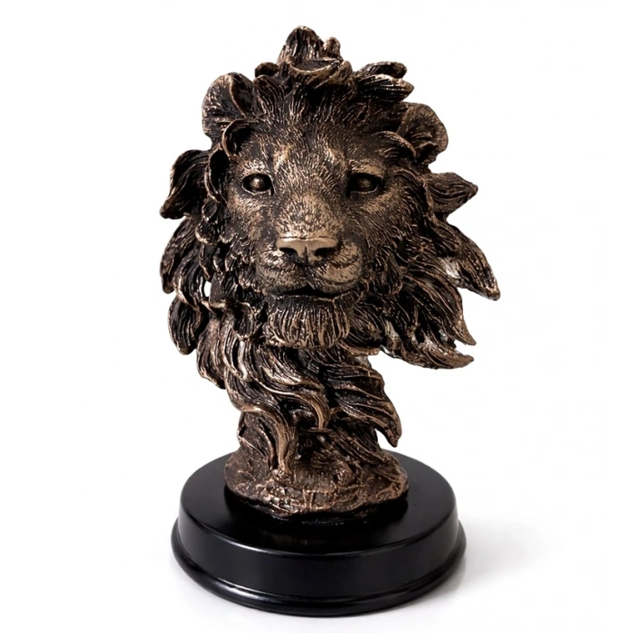 13x9 Cm Polyester Aslan Büstü