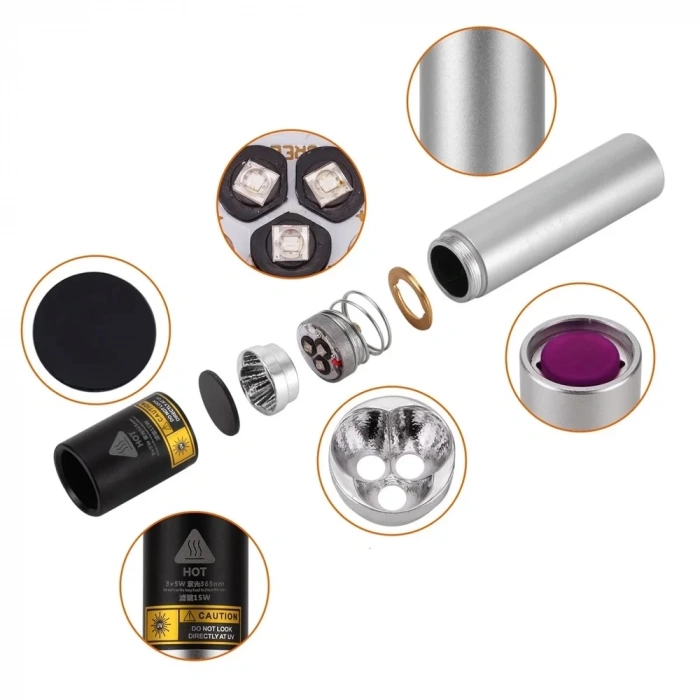 15 Watt 365nm Ultraviyole  Para Işığı  Wt-305