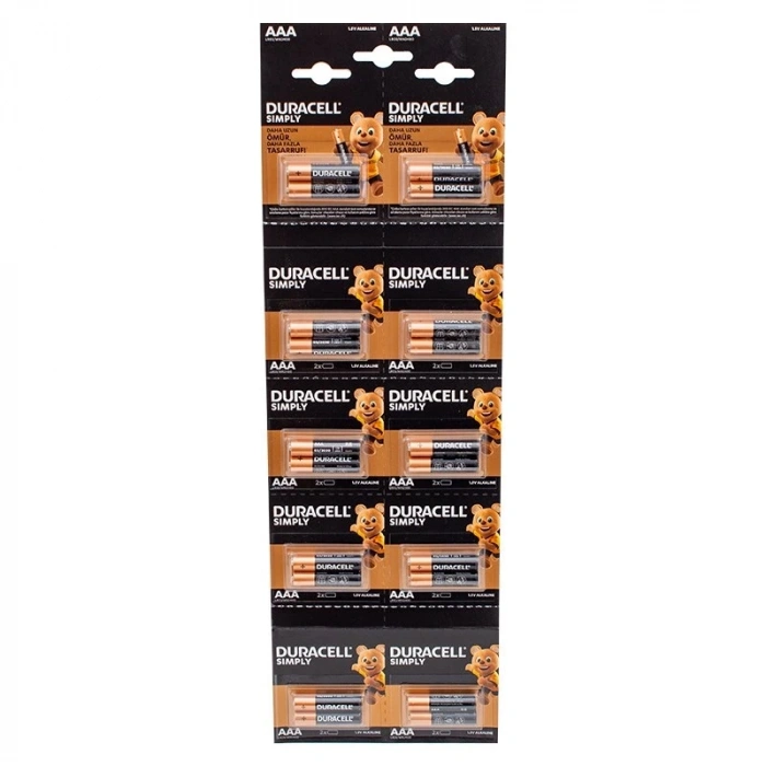 1.5v İnce Aaa 20li Alkalin Pil Lr03/mn20