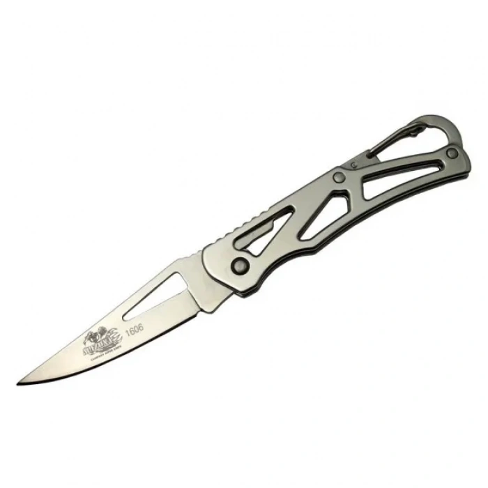 1606 Metal Mini Çakı 14 Cm Manuel, Kemerlikli