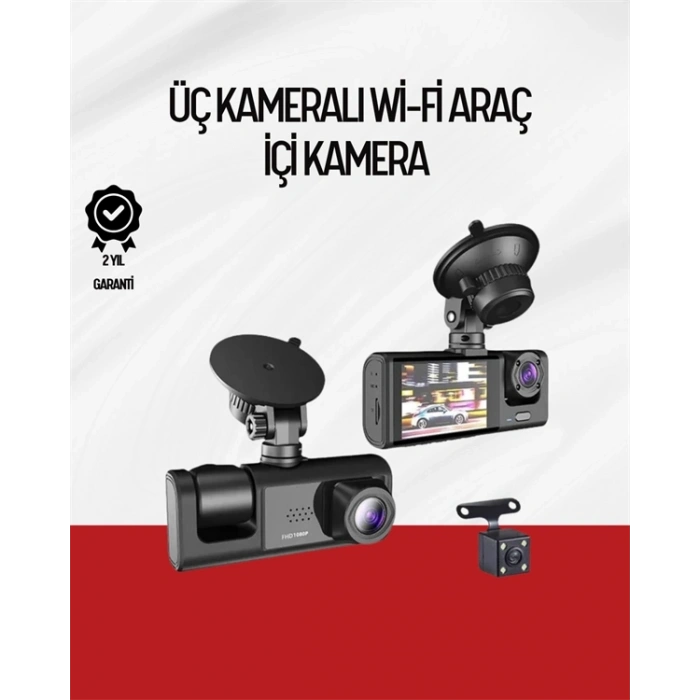 170° Geniş Açı Ön-arka-iç Kamera Seti – Tam Kapsamlı Araç Güvenliği