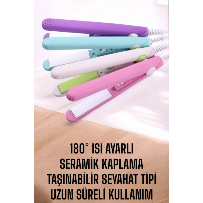 180°c Isı Ve Uzun Süre Kalıcı Düzlük Sağlayan Mini Saç Düzleştirici